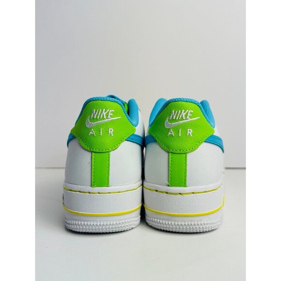 6Y | FITS 7.5 WOMEN'S NIKE AIR FORCE ONE AF1 WHITE BLUE SNEAKERS FJ4614-100 - Picture 4 of 8